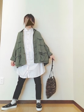 「classicalelf（クラシカルエルフ）のアイテム（スリッポン）」を使った、anさん（レディース・155cm）の秋コーディネート