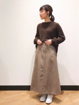 「靴下屋（クツシタヤ）の靴下屋/ 110デニール プレミアムタイツ M～Lサイズ（タイツ/ストッキング）」を使った、m .さん（レディース・159cm）の冬コーディネート