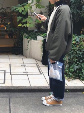 「アイラブCONVERSE」｜m .さん（レディース・159cm）の秋コーディネート
