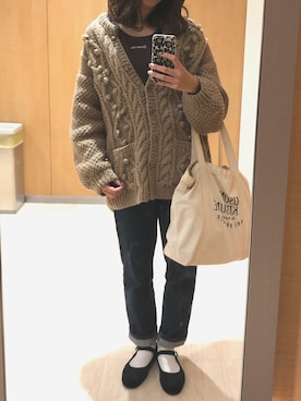 「カンフーシューズ」｜m .さん（レディース・159cm）の冬コーディネート