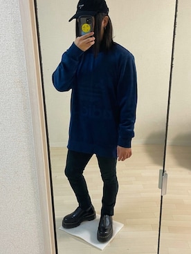 「ユナイテッドアローズ」｜「アイテム（スウェット）」を使った、やこさん（メンズ・161cm）の春コーディネート