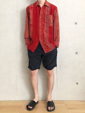 「PLAKTON（プラクトン）のアイテム」を使った、totoさん（メンズ・173cm）の夏コーディネート