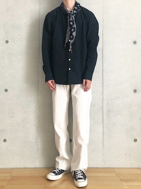 「SASQUATCHfabrix.（サスクワァッチファブリックス）のアイテム」を使った、totoさん（メンズ・173cm）の秋コーディネート