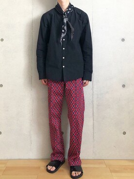 「SASQUATCHfabrix.（サスクワァッチファブリックス）のアイテム」を使った、totoさん（メンズ・173cm）の秋コーディネート
