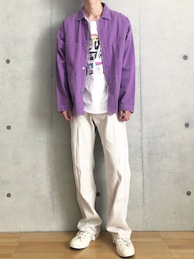 「neonsign」｜「アイテム（カバーオール）」を使った、totoさん（メンズ・173cm）の秋コーディネート
