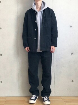 「SETTO（セット）のアイテム（ジャケット/アウター）」を使った、totoさん（メンズ・173cm）の秋コーディネート