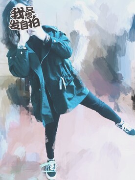 「cache cache（カシュ カシュ）のアイテム（ジャケット/アウター）」を使った、枫糖蛋卷さん（レディース・163cm）の春コーディネート