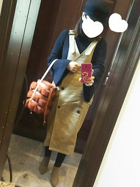 「フォックスファー」｜「アイテム（サロペット/オーバーオール）」を使った、Jasmine♡さん（レディース・160cm）の秋コーディネート