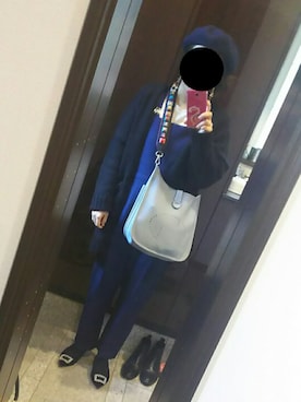「HERMES」｜「アイテム（オールインワン・サロペット）」を使った、Jasmine♡さん（レディース・160cm）の冬コーディネート