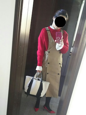 「トレンチワンピ」｜Jasmine♡さん（レディース・160cm）の冬コーディネート