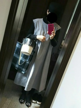 「HIAND（ハイアンド）のアイテム」を使った、Jasmine♡さん（レディース・160cm）の冬コーディネート