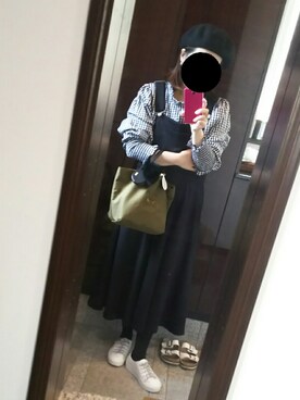 「Dior」｜「アイテム（ジャンパースカート）」を使った、Jasmine♡さん（レディース・160cm）の秋コーディネート