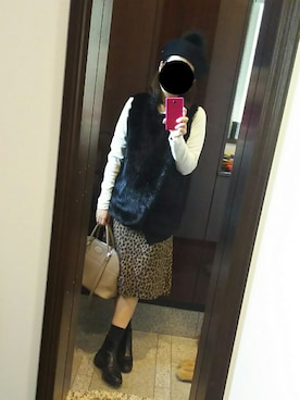 「HERMES」｜「アイテム（ハンチング/ベレー帽）」を使った、Jasmine♡さん（レディース・160cm）の秋コーディネート