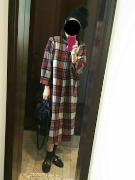 「CELINE」｜「アイテム（ハンチング/ベレー帽）」を使った、Jasmine♡さん（レディース・160cm）の秋コーディネート