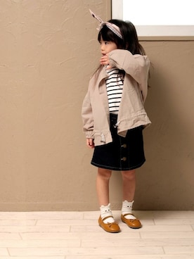 「アイテム（バレエシューズ）」を使った、sr__akさん（キッズ・107cm）の春コーディネート