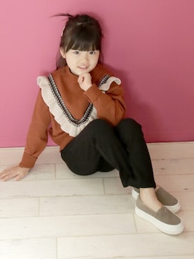 「アイテム（スリッポン）」を使った、sr__akさん（キッズ・116cm）の秋コーディネート