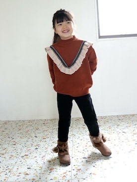 「アイテム（ブーツ）」を使った、sr__akさん（キッズ・116cm）の秋コーディネート