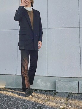 ISSEY MIYAKE（イッセイミヤケ）のブルゾンを使った人気ファッション 