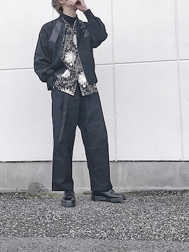 「SHAREEF（シャリーフ）のアイテム（ブルゾン）」を使った、Senaさん（メンズ・172cm）の冬コーディネート
