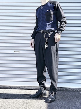 「SHAREEF（シャリーフ）のアイテム（財布/小物）」を使った、Senaさん（メンズ・172cm）の春コーディネート