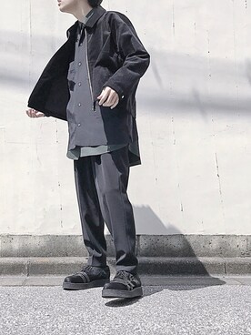 「ビッグシャツ」｜「アイテム（ブルゾン）」を使った、Senaさん（メンズ・172cm）の春コーディネート
