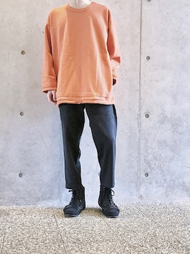 「SHAREEF（シャリーフ）のアイテム（スニーカー）」を使った、Senaさん（メンズ・172cm）の春コーディネート
