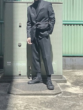 「TAKAHIROMIYASHITATheSoloIst.（タカヒロミヤシタザソロイスト）のアイテム（スニーカー）」を使った、Senaさん（メンズ・172cm）の春コーディネート