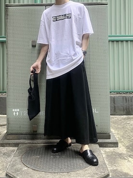 「スリッパ」｜「アイテム（その他）」を使った、Senaさん（メンズ・172cm）の夏コーディネート