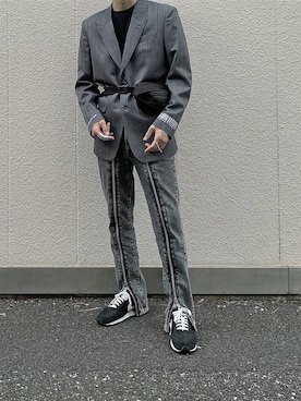 「SHAREEF（シャリーフ）のアイテム（テーラードジャケット）」を使った、Senaさん（メンズ・173cm）の夏コーディネート