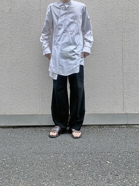 「Guess（ゲス）のアイテム（サンダル）」を使った、Senaさん（メンズ・173cm）の夏コーディネート