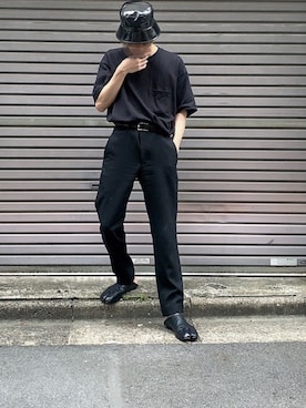 「SHAREEF（シャリーフ）のアイテム（帽子）」を使った、Senaさん（メンズ・173cm）の夏コーディネート