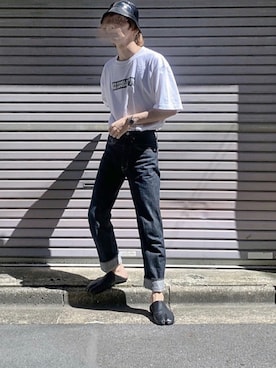 「SHAREEF（シャリーフ）のアイテム（帽子）」を使った、Senaさん（メンズ・172cm）の夏コーディネート