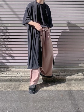 「ビッグシャツ」｜「アイテム（腕時計）」を使った、Senaさん（メンズ・172cm）の秋コーディネート