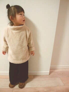 「GLOBAL WORK（グローバルワーク）のアイテム（オールインワン・サロペット）」を使った、*RinRin*さん（キッズ・90cm）の冬コーディネート