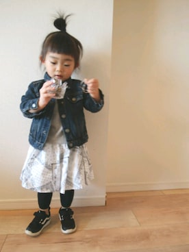 「Carter's（カーターズ）のアイテム（ジャケット/アウター）」を使った、*RinRin*さん（キッズ・90cm）の春コーディネート
