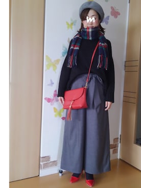 「URBAN RESEARCH ROSSO WOMEN（アーバンリサーチ　ロッソ）のアイテム（ムートンコート）」を使った、mintoさん（レディース・155cm）の冬コーディネート