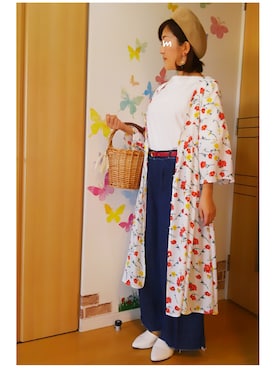 「シャツディガン」｜mintoさん（レディース・155cm）の夏コーディネート