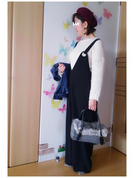 「FRAMeWORK（フレームワーク）のアイテム（デニムジャケット）」を使った、mintoさん（レディース・155cm）の秋コーディネート