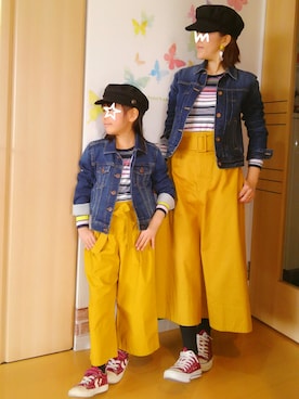 「FRAMeWORK（フレームワーク）のアイテム」を使った、mintoさん（キッズ・120cm）の春コーディネート