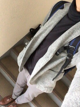 「AZUL by moussy（アズールバイマウジー）のアイテム（チノパンツ）」を使った、　とまとさん（メンズ・170cm）の秋コーディネート
