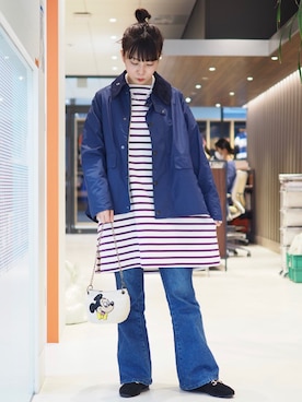 「ボーター」｜k a m e 𓅮さん（レディース・158cm）の冬コーディネート