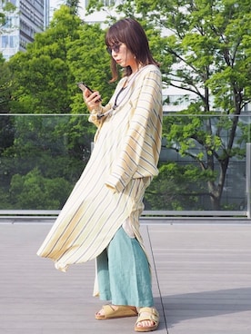 「KIIRA（キーラ）のアイテム」を使った、k a m e 𓅮さん（レディース・158cm）の春コーディネート