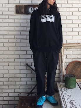 「FUCKING AWESOME（ファッキングオーサム）のアイテム」を使った、eat_cameさん（メンズ・180cm）の春コーディネート