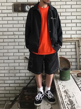 「Champion」｜eat_cameさん（メンズ・180cm）の春コーディネート