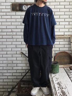 「FUCKING AWESOME（ファッキングオーサム）のアイテム」を使った、eat_cameさん（メンズ・180cm）の春コーディネート