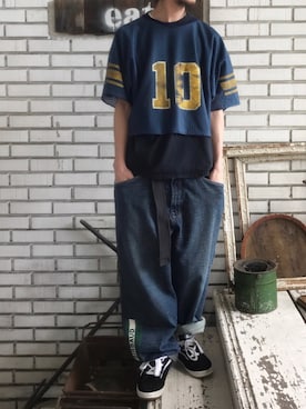 「MARITHE + FRANCOIS GIRBAUD（マリテフランソワジルボー）のアイテム」を使った、eat_cameさん（メンズ・180cm）の春コーディネート