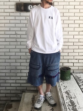 「MARITHE + FRANCOIS GIRBAUD（マリテフランソワジルボー）のアイテム」を使った、eat_cameさん（メンズ・180cm）の夏コーディネート