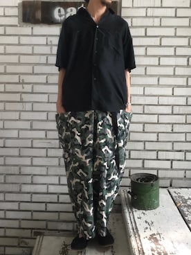 「シルクシャツ」｜eat_cameさん（メンズ・180cm）の夏コーディネート