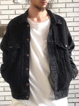 「Levi's」｜「アイテム（デニムジャケット）」を使った、eat_cameさん（メンズ・180cm）の秋コーディネート