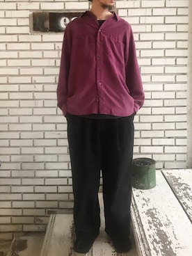 「シルクシャツ」｜eat_cameさん（メンズ・180cm）の秋コーディネート